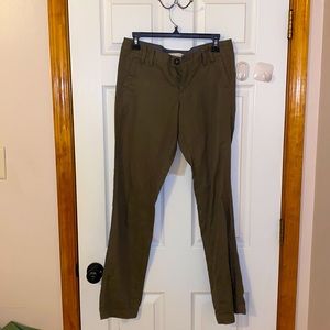 Olive bootcut casual pants